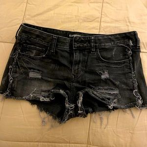 Express Distressed Short Shorts